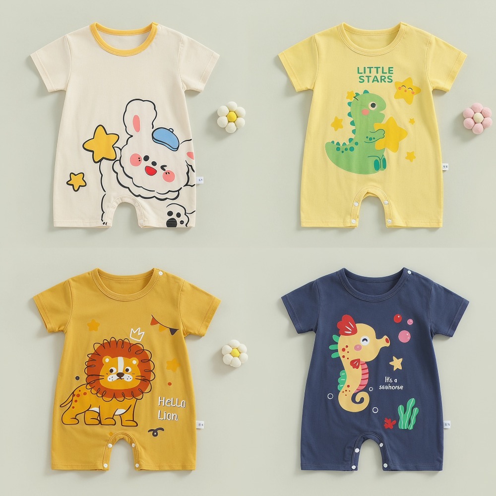Baby Summer Linen Sleeveless Jumpsuit - 夏プリント新生児綿リネンボディスーツ男の子と女の子ノースリーブロンパースジャンプスーツ柔らかい肌に優しい薄くて快適なロンパース