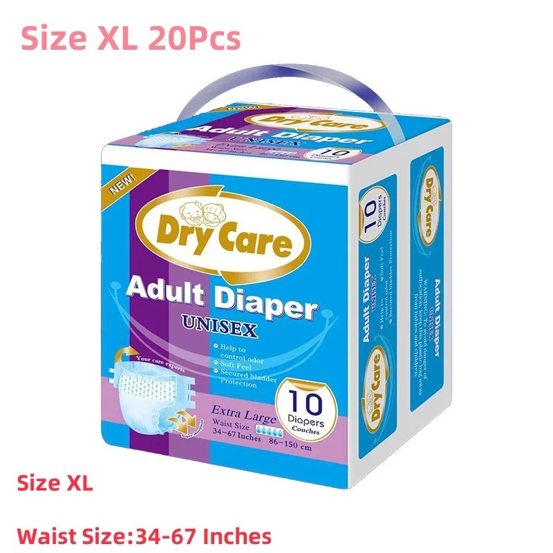 Diapering - 20枚入り 夜用 高吸収 大人用使い捨ておむつ 男女兼用 通気性
