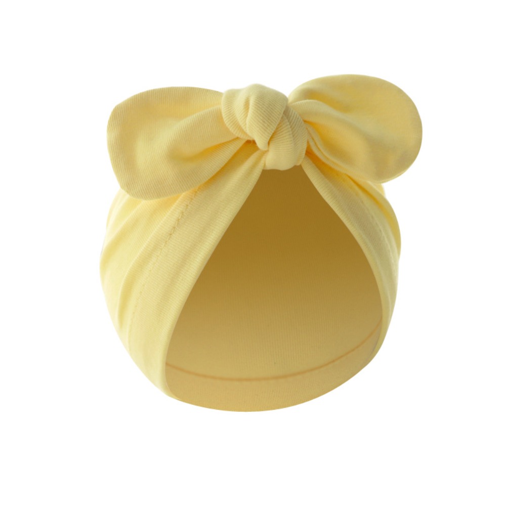 Infant Beanie Hat With Ears - 女の赤ちゃんと男の子の帽子,かわいい花の弓,ウサギの耳,新生児,子供,ヘアアクセサリー