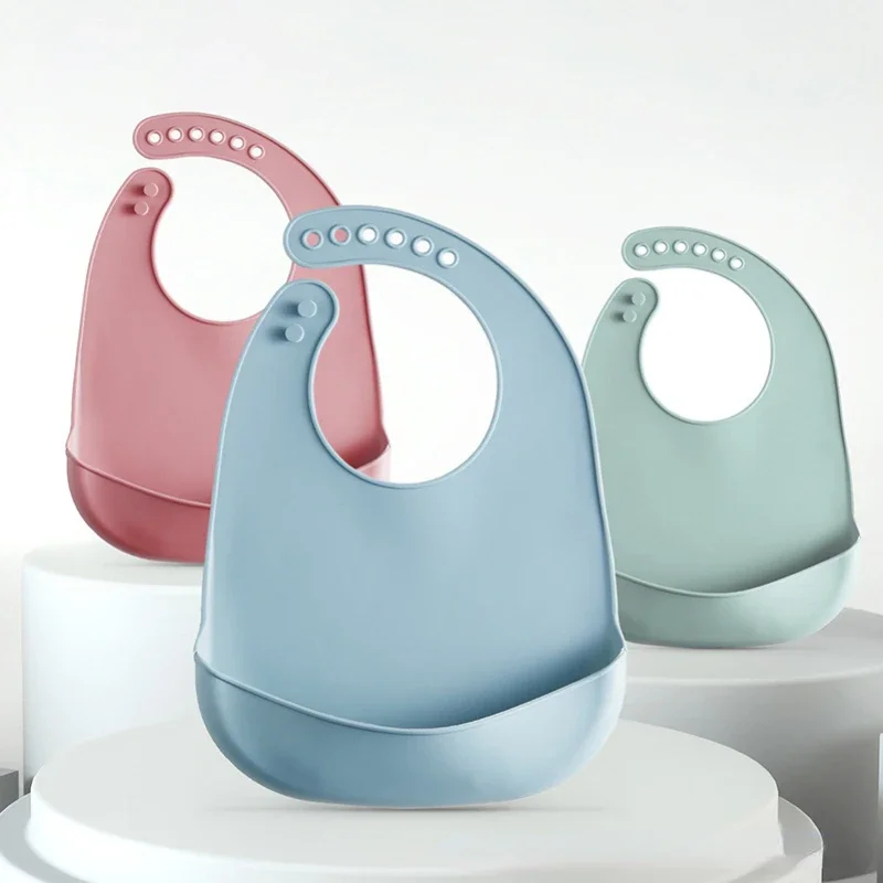 Waterproof Baby Bibs Silicone - 1/3 個ベビーよだれかけ調節可能な防水よだれかけ赤ちゃんソフト食用シリコーン新生児唾液滴下タオルよだれスカーフ BPA フリー