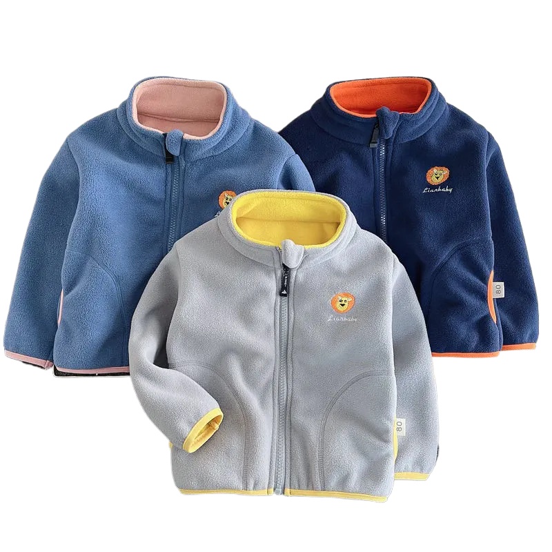 Toddler Boy Winter Fleece Jacket - 子供用フリースフード付きカーディガンジャケット,幼児用アウター,ベビーコート,男の子と女の子,子供用,暖かい,カジュアル,冬,新品