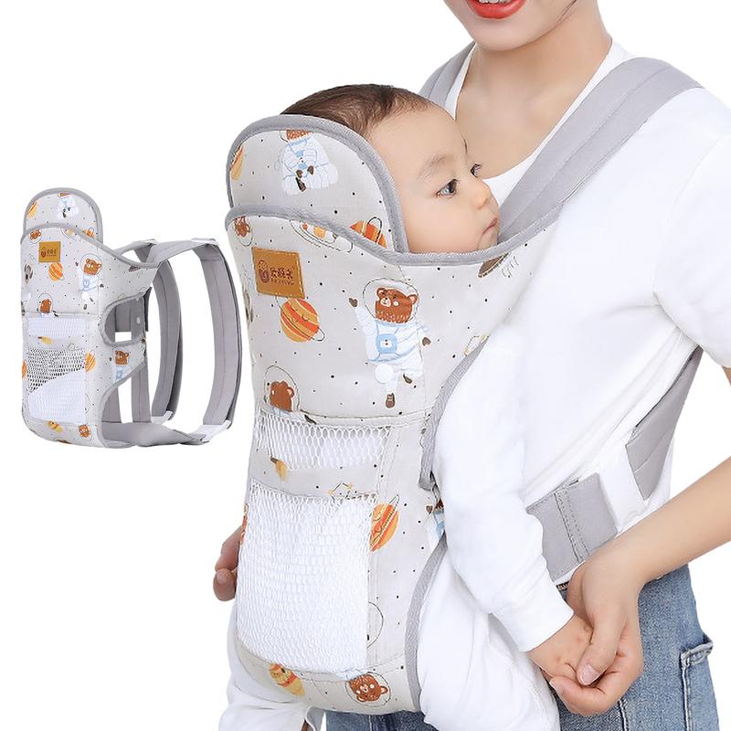 Ergonomic Baby Carrier Newborn To Toddler - ポータブル人間工学に基づいたバックパック,赤ちゃんのキャリア,幼児用,フロントサポートとリアホルダー,カンガルーラップ,ベビーアクセサリー