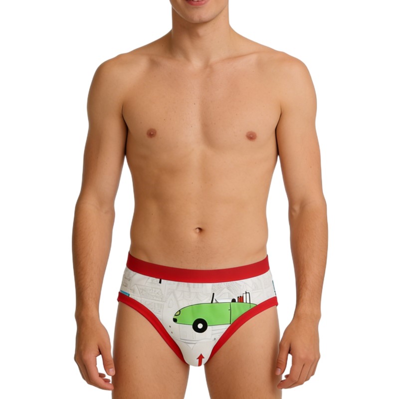 Diapering - 男の子用のかわいい漫画柄ブリーフ下着、純綿ABDL布おむつ、学習用パンツ、薄型パンティー