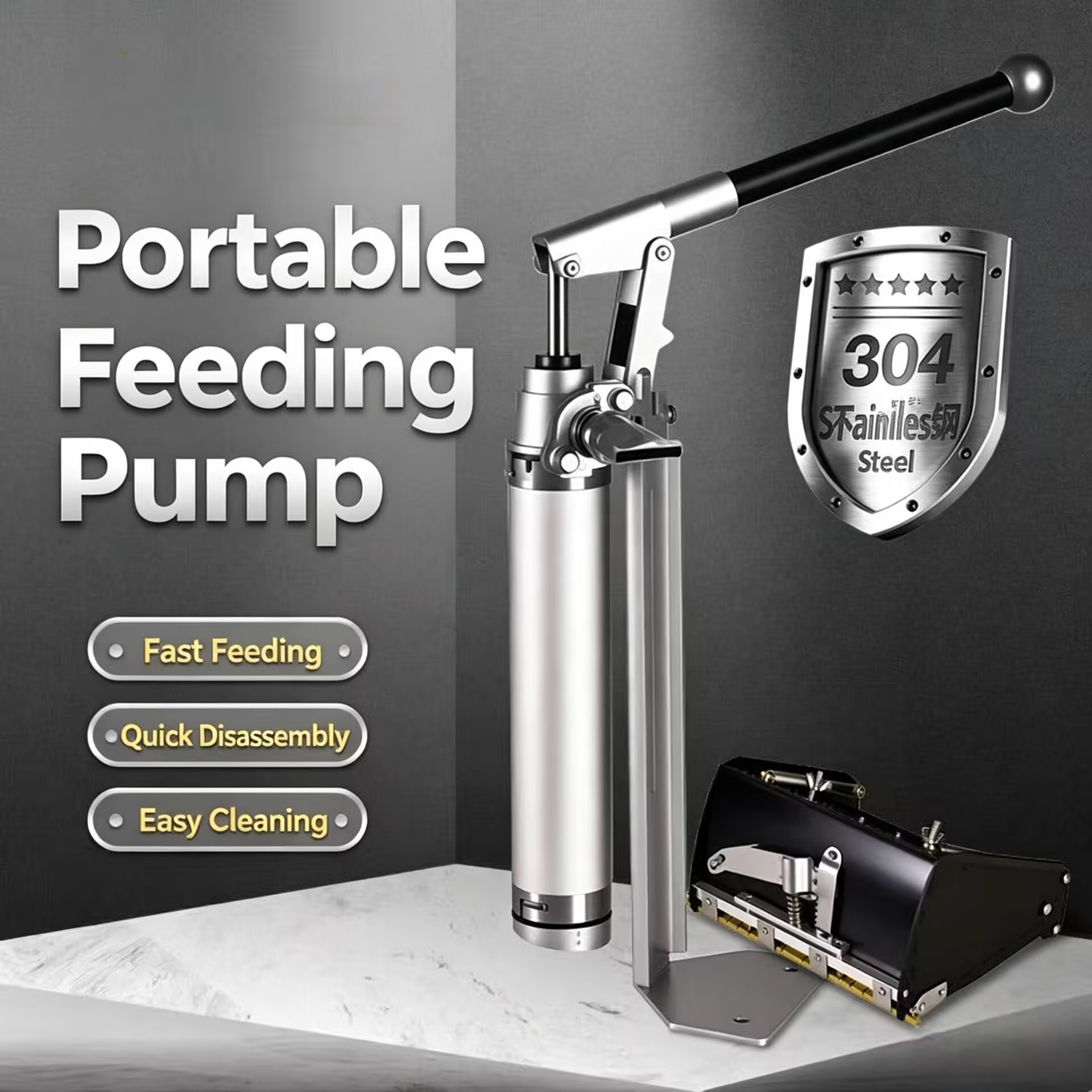 Feeding - ステンレス製手動供給ポンプ吸引装置 液体移送用ポータブルハンドポンプ、屋内および屋外での使用に適しています