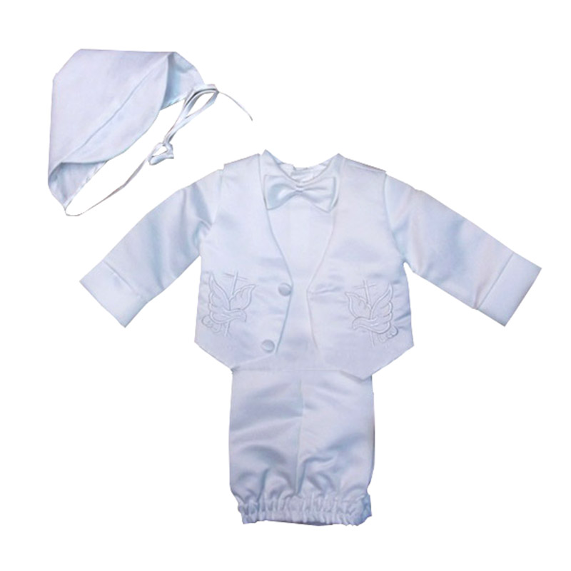 Baby Boy Suit Set Baptism - 蝶ネクタイ付きの白い男の子のスーツ,赤ちゃんの洗礼服,洗礼ドレス,1歳の誕生日の衣装,紳士服