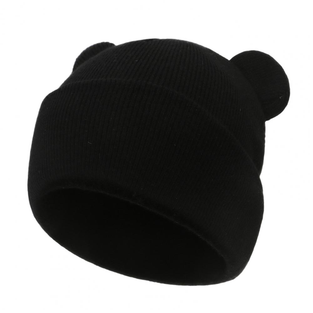 Infant Beanie Hat With Ears - ベビーウィンターハット、幼児用アクセサリー、ベビーウィンターニットハット、クマの耳付き、柔らかく快適なスカルキャップ、新生児、幼児、男の子向け
