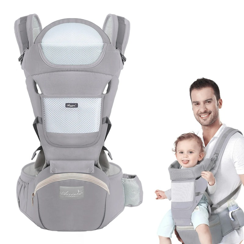 Ergonomic Baby Carrier Newborn To Toddler - ベビーキャリア 人間工学に基づいた多機能ウエストスツール 新生児から幼児まで多用途 カンガルーバッグアクセサリー