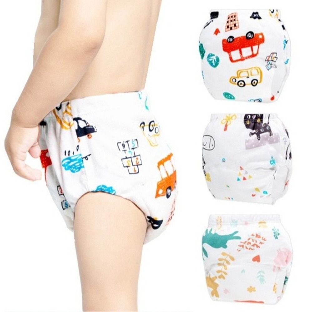 Toddler Training Pants Leak Proof - 快適な綿製ベビー用トレーニングパンツ、通気性のある防水おむつパンツ、洗える漏れ防止ベビーおむつ、幼児用