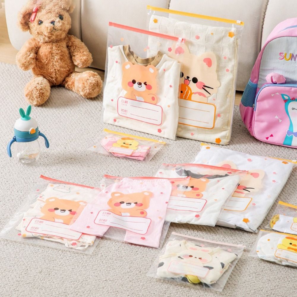 Baby Clothes - 新しい 10 個漫画マルチサイズ収納袋ポータブル分類密封バッグベビー服収納オーガナイザーバッグ旅行