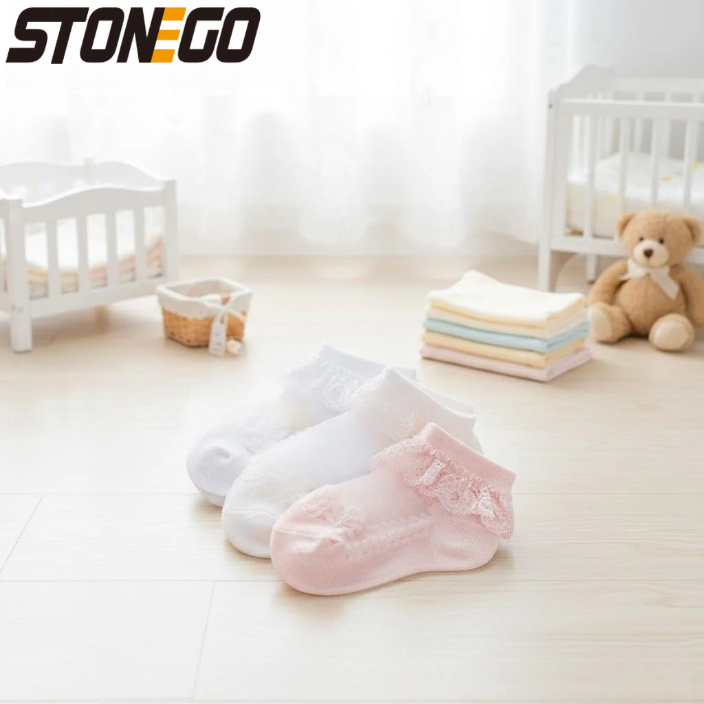 Unisex Baby Socks Non Slip - かわいいレース花柄ネットベビーソックス綿ノンスリップソール新生児幼児ユニセックス 0 5 歳幼児靴ソフトで快適な