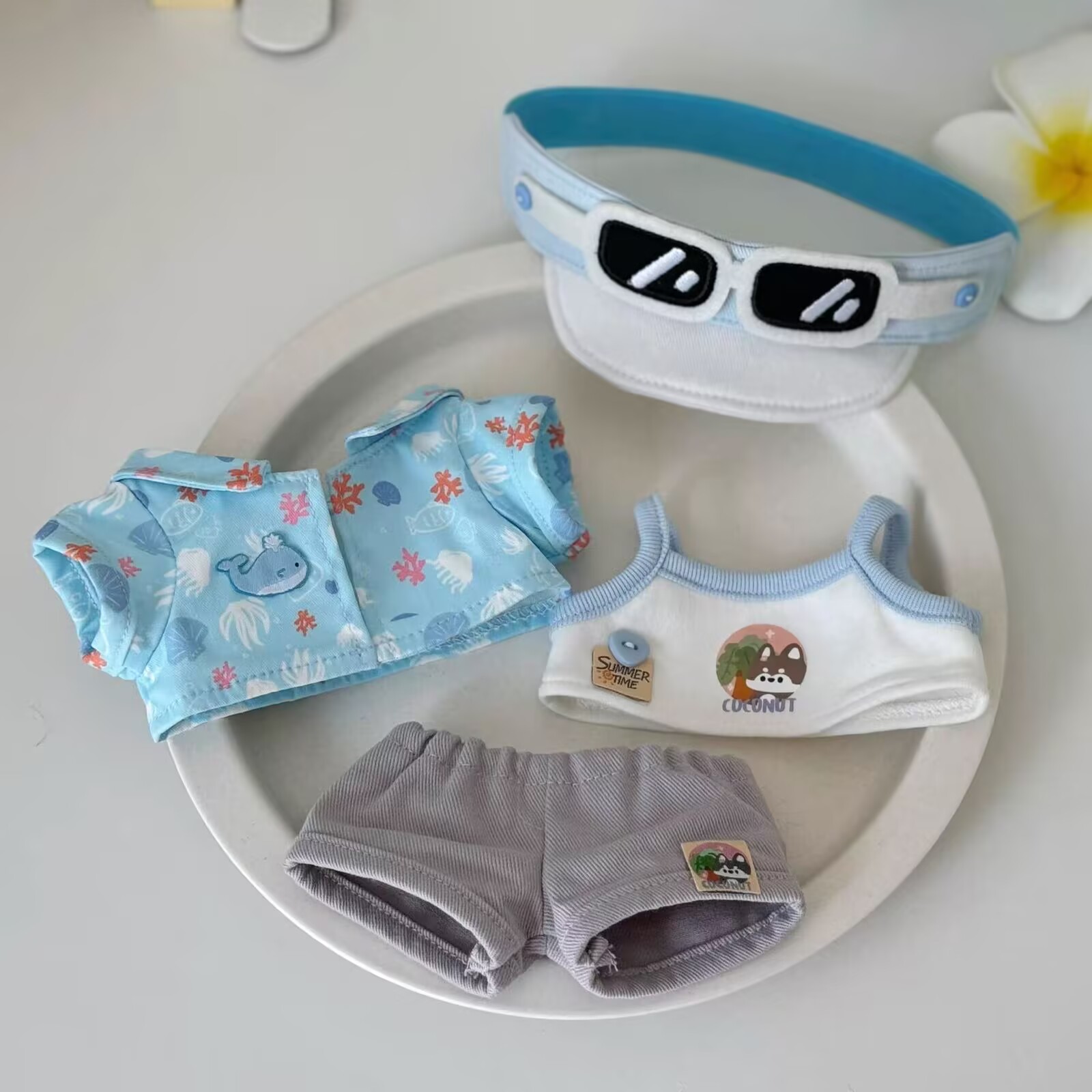 Baby Clothes - 20cmベビー服、ココナッツ未知島綿人形、かわいい服交換セット、人形着せ替え人形、属性なし