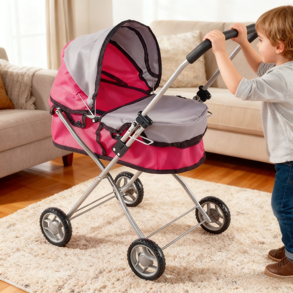 Lightweight Foldable Baby Stroller Compact - 子供用ドールストローラー 折りたたみ式ベビーおもちゃドールストローラー 軽量ごっこ遊び 女の子と男の子への最高のクリスマス誕生日プレゼント