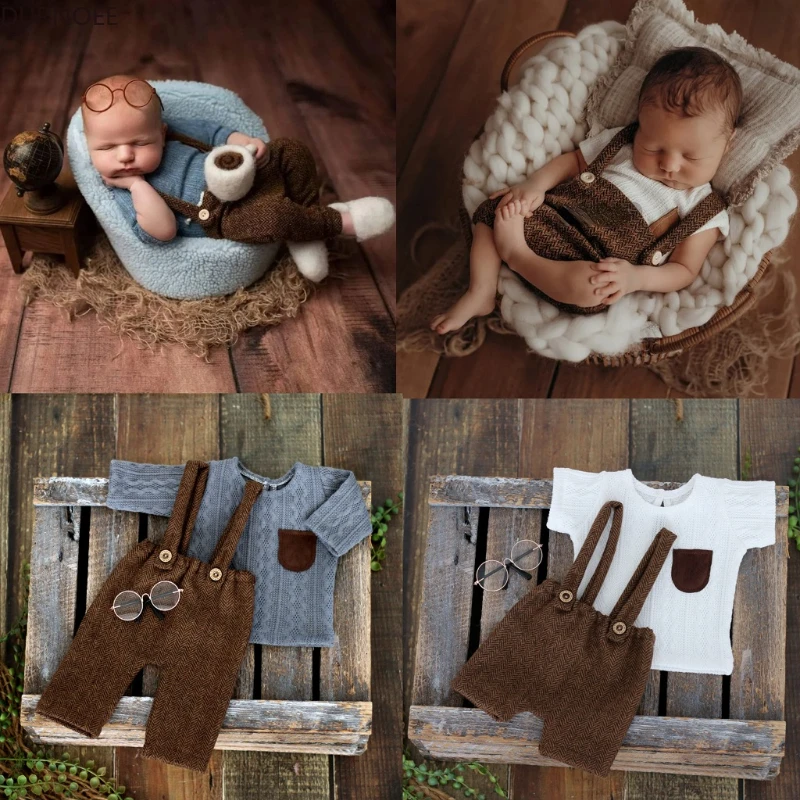 新生児の男の子、シックなスーツ、幼児撮影アクセサリー、写真撮 - Infant Photography Props Outfit のレビューと価格