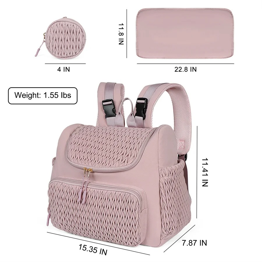大容量マタニティおむつバッグバックパックニット柄ベビーおむつ - Diapering のレビューと価格