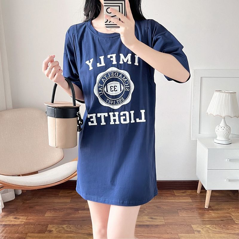 授乳服妊娠中の授乳ロング Tシャツナイトガウン女性夏マタニテ - Feeding のレビューと価格