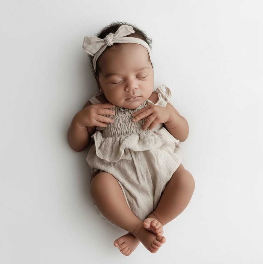 新生児写真撮影用小道具女の赤ちゃん黄色リネンコットンオフショ - Infant Photography Props Outfit のレビューと価格