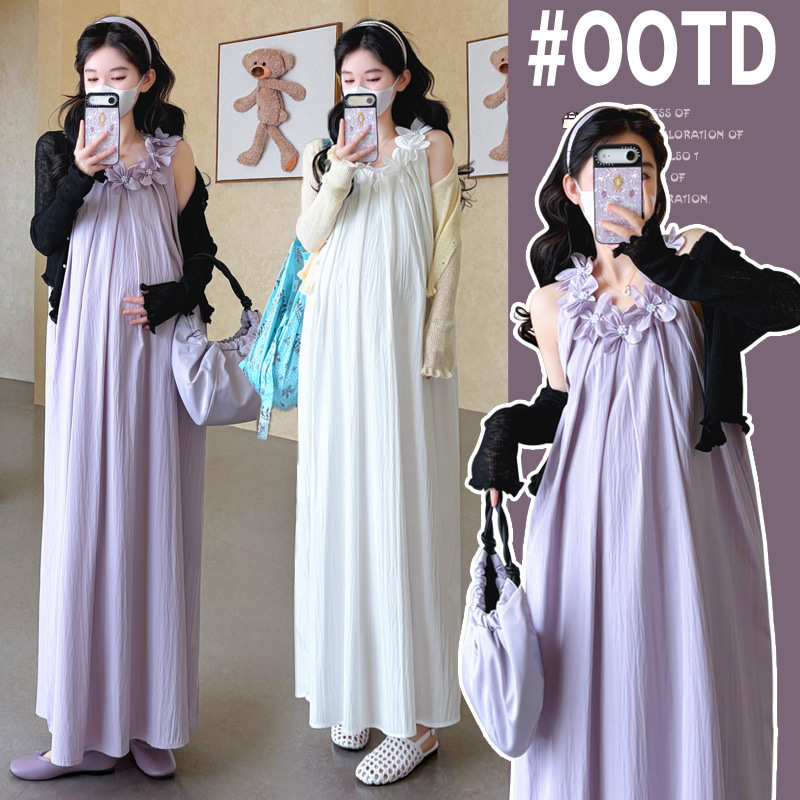 マタニティスーツ 夏 2026 花飾り ノースリーブドレス＆ - Maternity Wear のレビューと価格