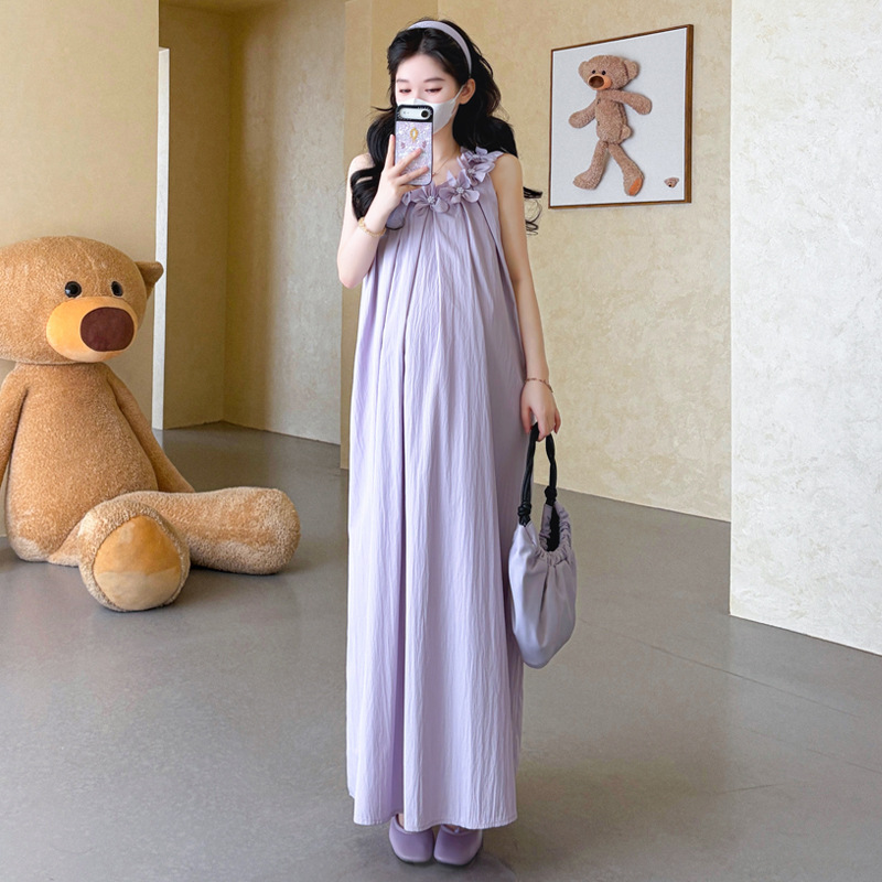 マタニティスーツ 夏 2026 花飾り ノースリーブドレス＆ - Maternity Wear のレビューと価格