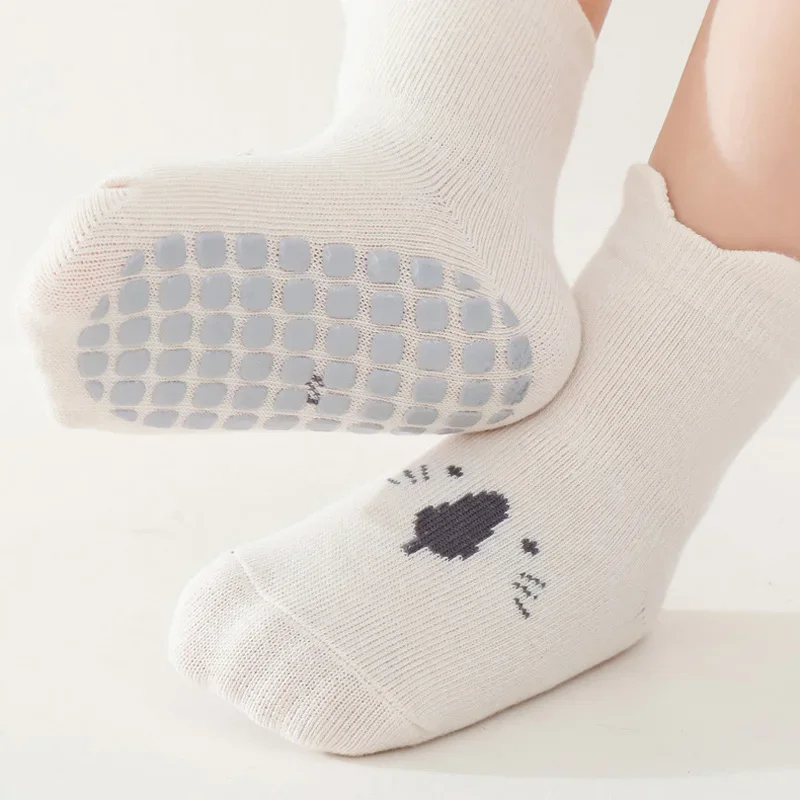 3/5 ペア ベビー愛らしい動物柄ノンスリップフロアソックス - Unisex Baby Socks Non Slip のレビューと価格