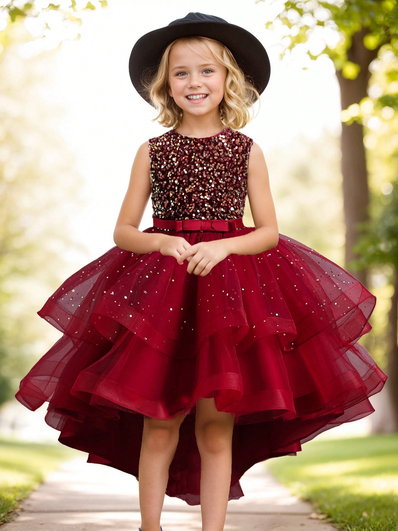 女の赤ちゃんプリンセス花柄スパンコールドレスオフショルダー幼 - Toddler Girl Tulle Party Dress のレビューと価格