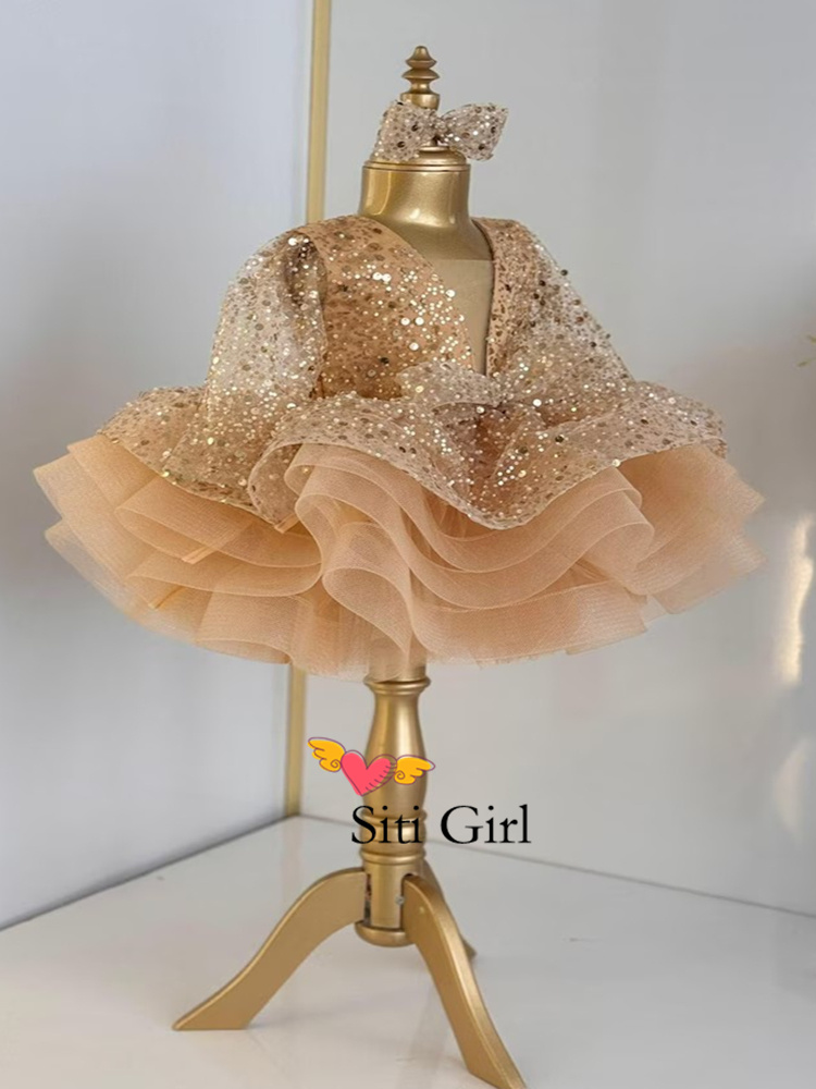 ピンクプリンセスベビードレスフラワーガールドレス女の赤ちゃん - Toddler Girl Tulle Party Dress のレビューと価格