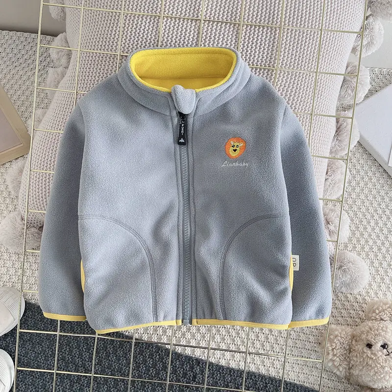子供用フリースフード付きカーディガンジャケット,幼児用アウタ - Toddler Boy Winter Fleece Jacket のレビューと価格