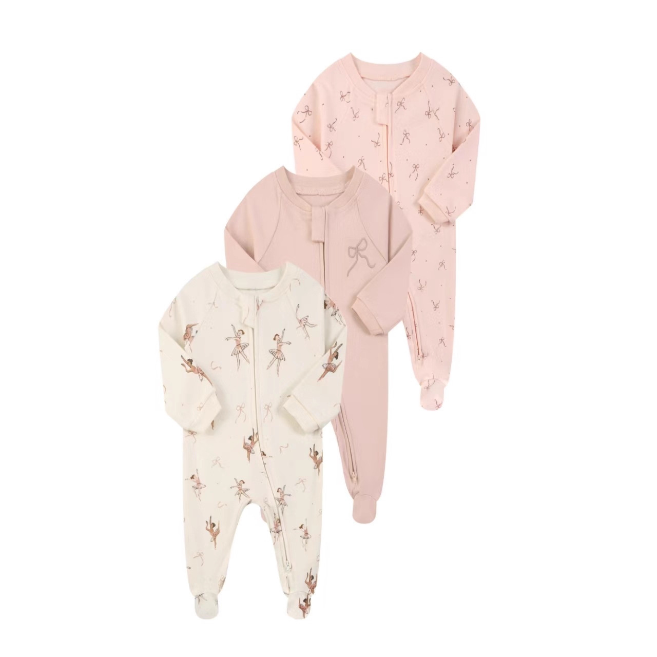 ソメニー春秋長袖幼児用ロンパース、A級純綿両開きジッパーベビ - Cotton Baby Onesies Zipper のレビューと価格