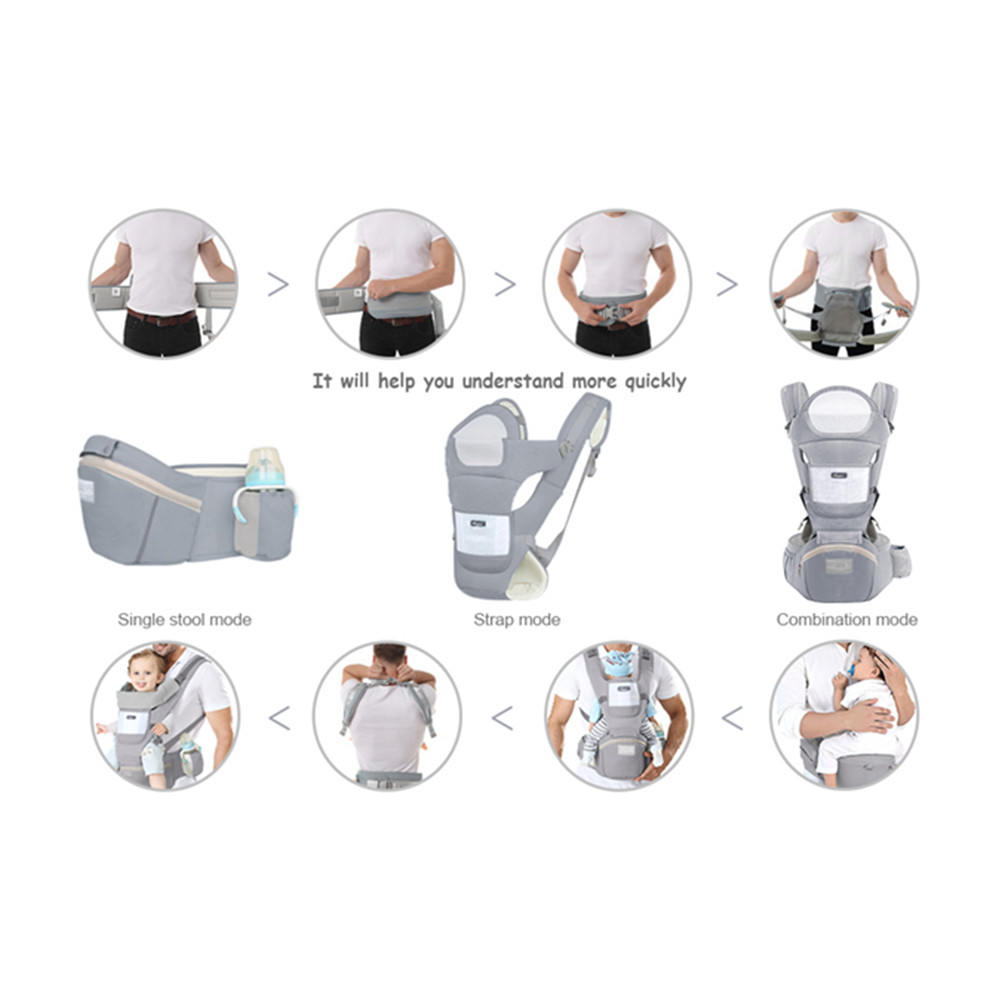 ベビーキャリア人間工学に基づいた幼児多機能ウエストスツール新 - Ergonomic Baby Carrier Newborn To Toddler のレビューと価格