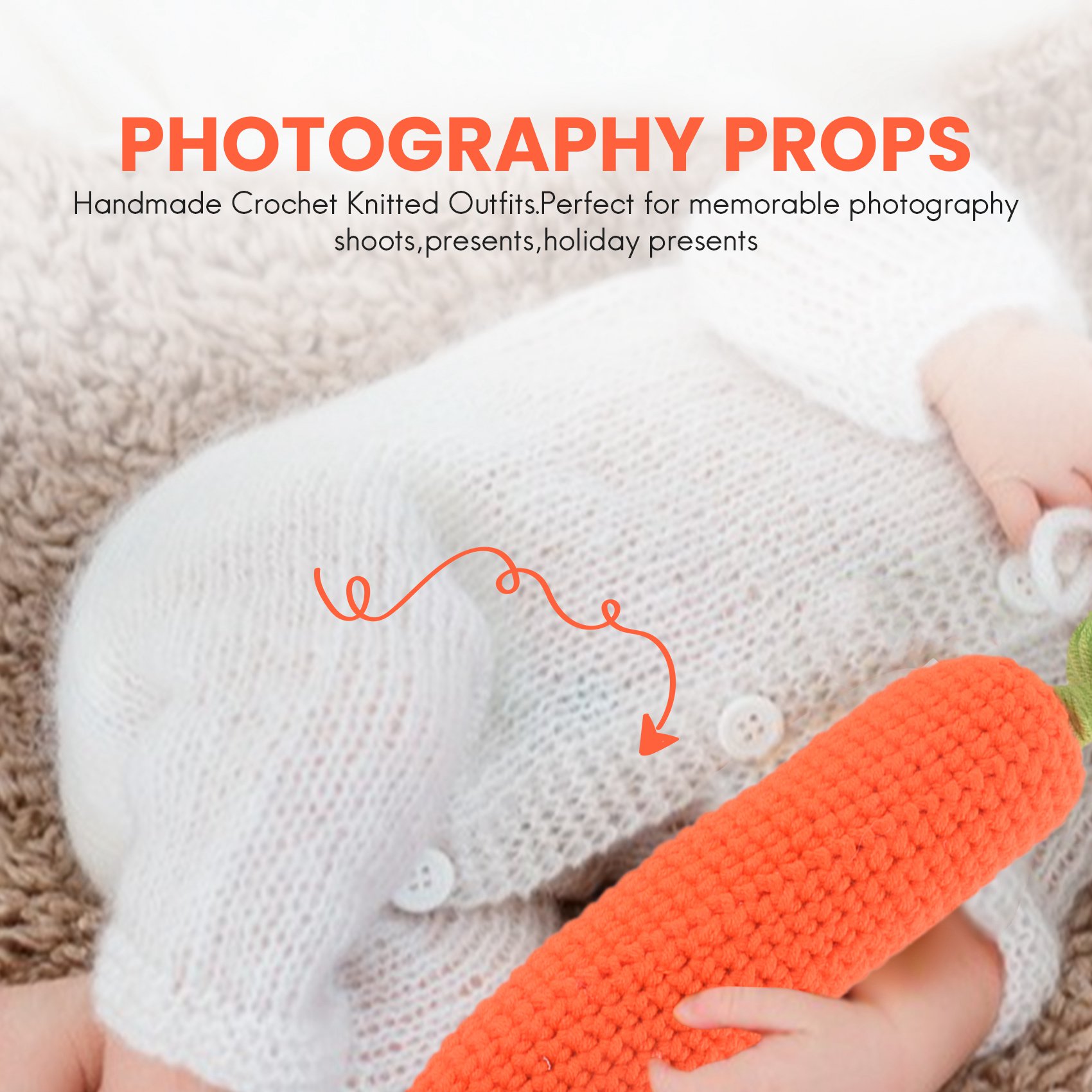 ABJA-新生児写真撮影用小道具幼児男の子女の子ニット写真撮 - Infant Photography Props Outfit のレビューと価格