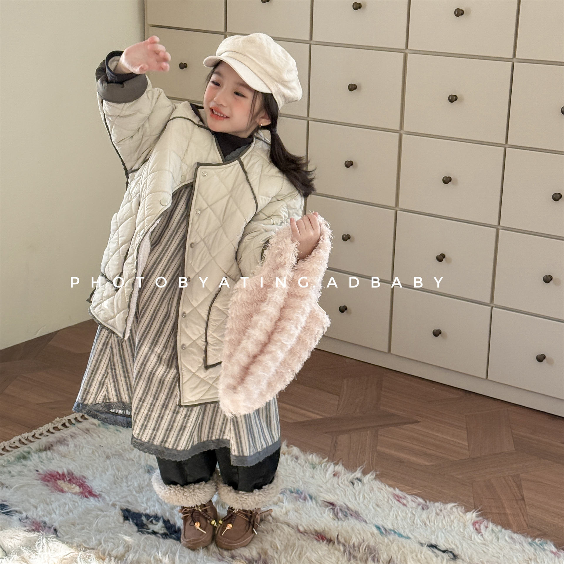 冬キッズガールズパーカーコットンパッド入りアーガイル幼児ベビ - Toddler Boy Winter Fleece Jacket のレビューと価格