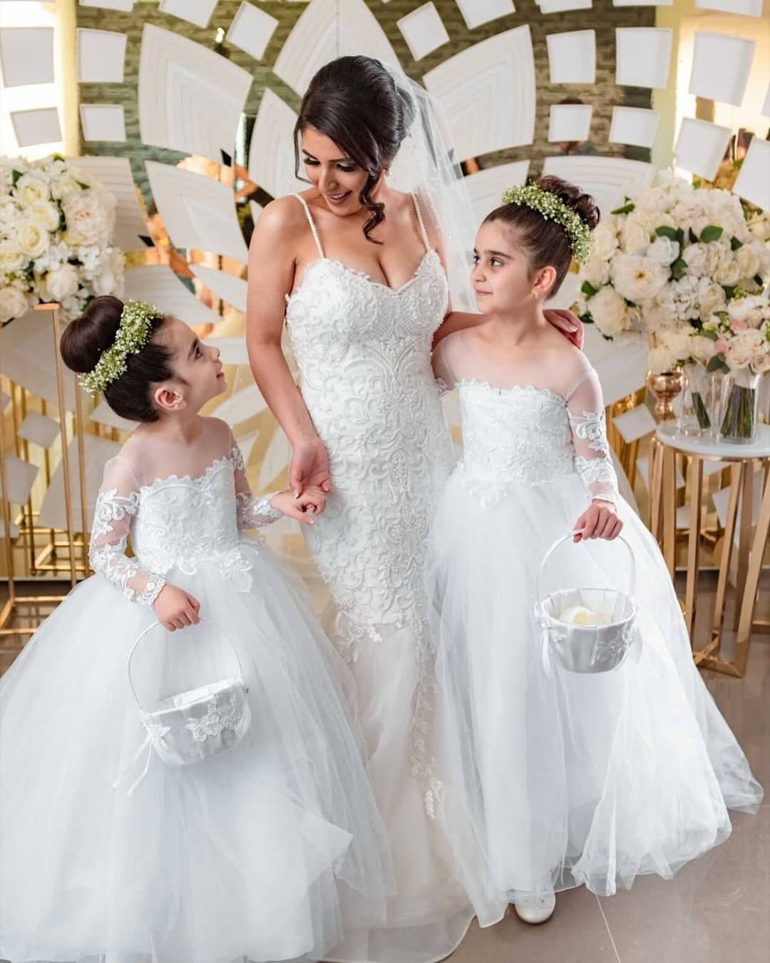 女の子のためのレースチュールフラワードレス、プリンセスボール - Toddler Girl Tulle Party Dress のレビューと価格