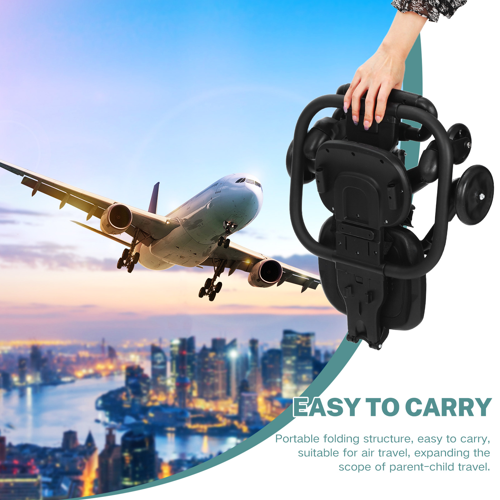 乳幼児用コンパクト軽量折りたたみ式シート、飛行機旅行用ポータ - Lightweight Foldable Baby Stroller Compact のレビューと価格