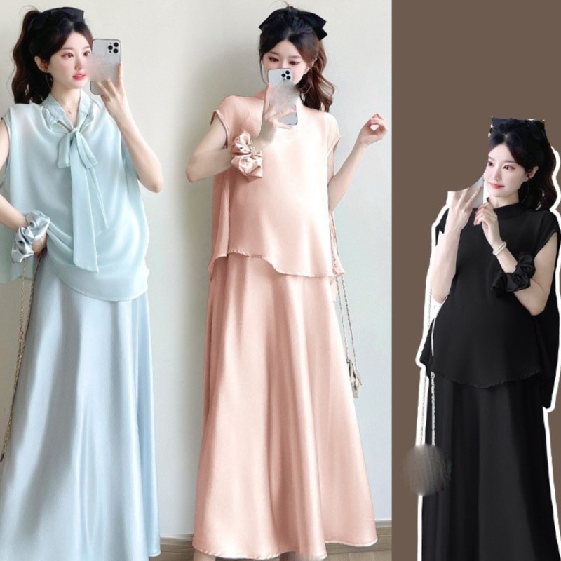 2026 新しい妊婦のサマードレス半袖トップドレスマタニティ - Maternity Wear のレビューと価格