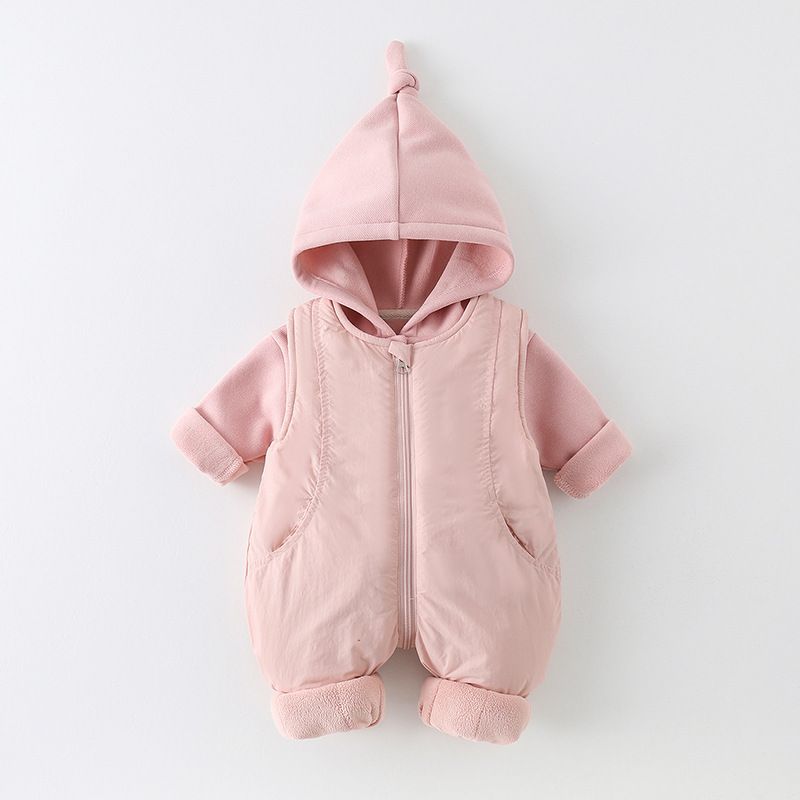 冬用厚手コットンベビーロンパースユニセックス新生児綿入りスー - Cotton Baby Onesies Zipper のレビューと価格