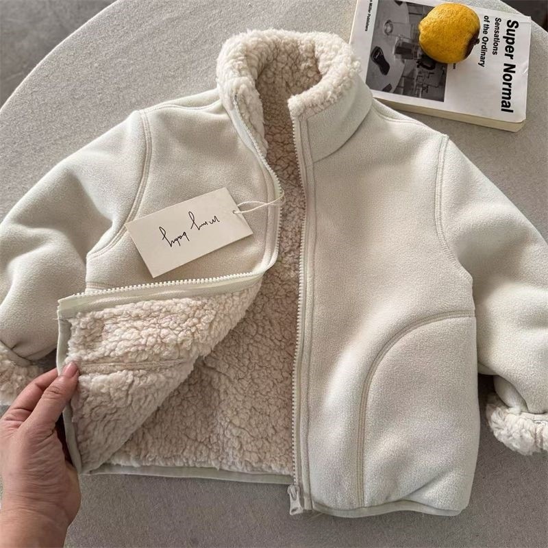 ファッショナブルなベビーガールボーイ用フェイクファージャケッ - Toddler Boy Winter Fleece Jacket のレビューと価格