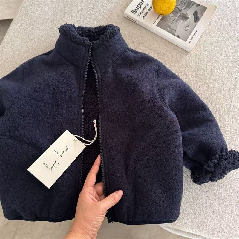 ファッショナブルなベビーガールボーイ用フェイクファージャケッ - Toddler Boy Winter Fleece Jacket のレビューと価格