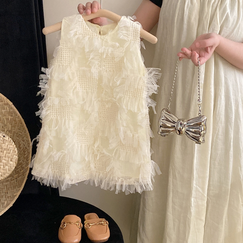 女の赤ちゃんのためのプリンセスドレス,コットン,ノースリーブ - Toddler Girl Tulle Party Dress のレビューと価格