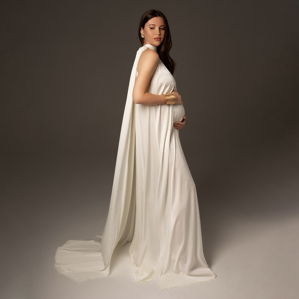 マタニティ写真撮影用小道具ドレスエレガントなケープ妊婦写真撮 - Maternity Wear のレビューと価格