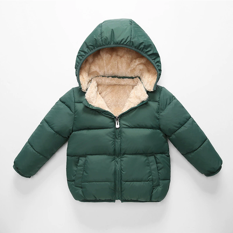 幼児用男の子女の子冬用フード付きダウンジャケット 厚手フリー - Toddler Boy Winter Fleece Jacket のレビューと価格