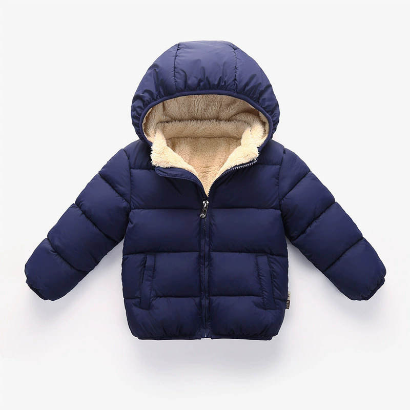 幼児用男の子女の子冬用フード付きダウンジャケット 厚手フリー - Toddler Boy Winter Fleece Jacket のレビューと価格