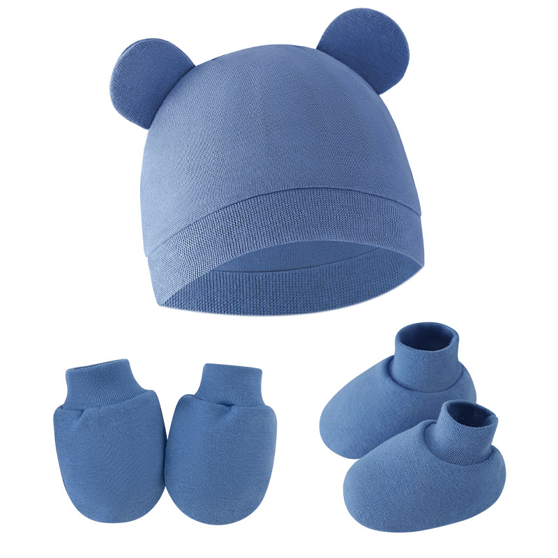かわいいベビー帽子新生児ボンネット手袋靴下セットビーニー帽子 - Infant Beanie Hat With Ears のレビューと価格