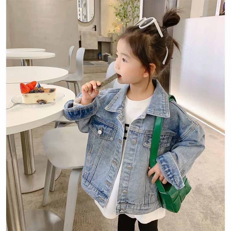 女の赤ちゃんデニムコート子供のファッションジャケット春子供カ - Baby Clothes のレビューと価格