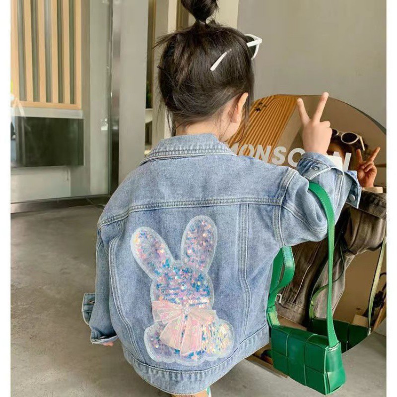 女の赤ちゃんデニムコート子供のファッションジャケット春子供カ - Baby Clothes のレビューと価格