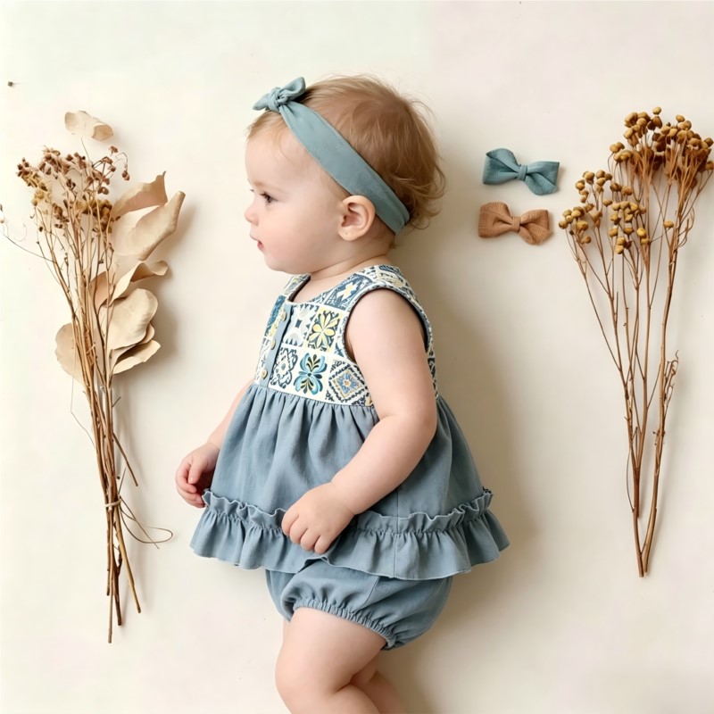 ファッション新生児女の子男の子綿リネンロンパースセットノース - Baby Summer Linen Sleeveless Jumpsuit のレビューと価格