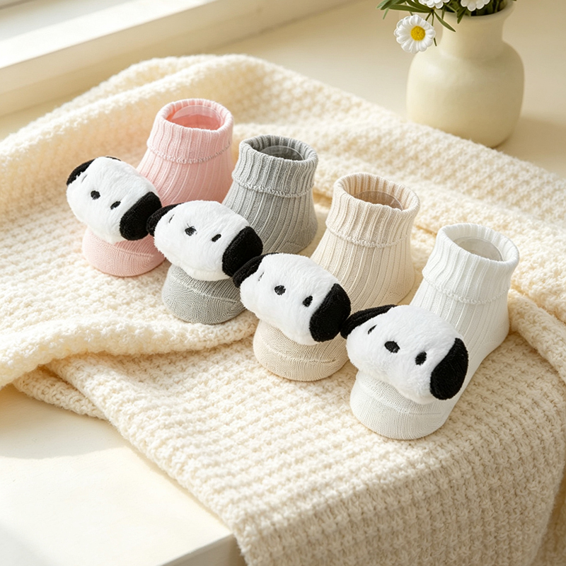 かわいい漫画柄の子供用靴下1組、赤ちゃんや子供用の滑り止めフ - Unisex Baby Socks Non Slip のレビューと価格