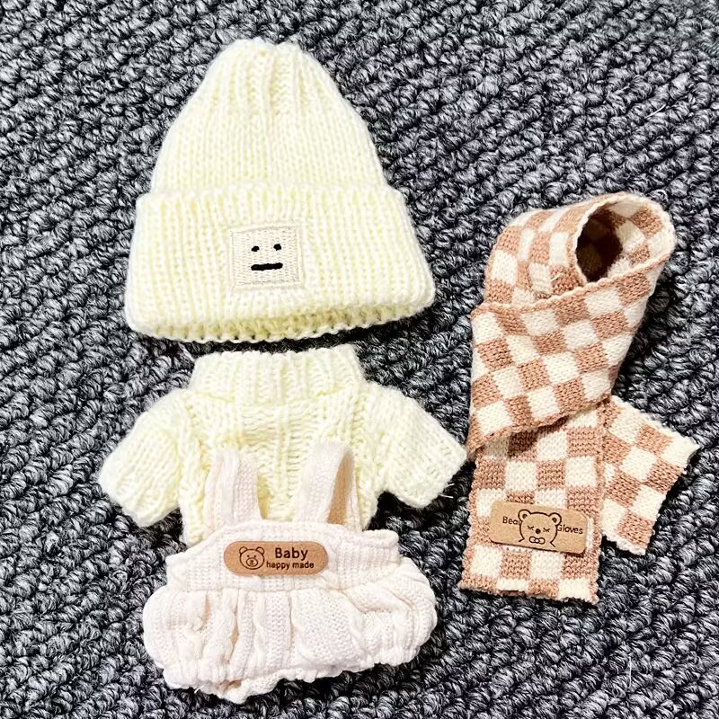 かわいい10cmベビー服、秋のセータースカーフセット、人形、 - Baby Clothes のレビューと価格