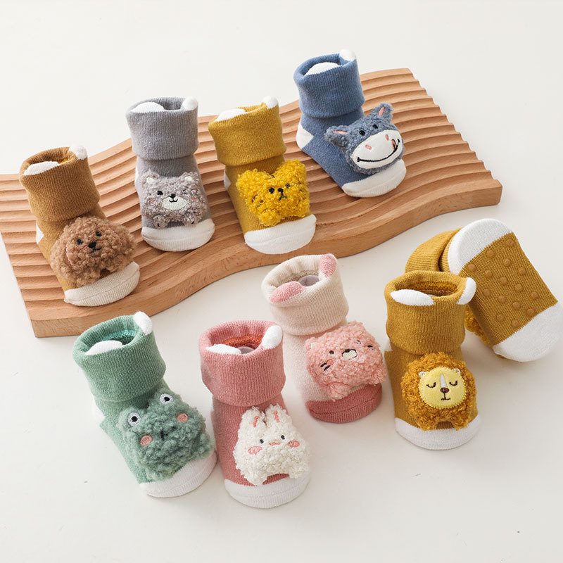 新生児用滑り止めソックス,男の子と女の子用の漫画が付いた暖か - Unisex Baby Socks Non Slip のレビューと価格