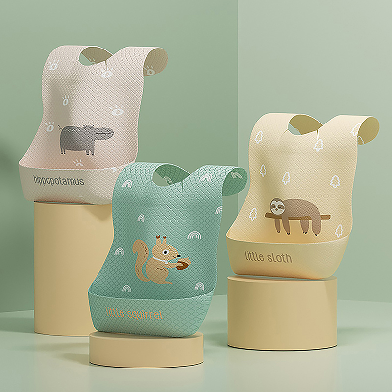 赤ちゃん用の調節可能な防水よだれかけ,子供用の授乳用品,食べ - Waterproof Baby Bibs Silicone のレビューと価格