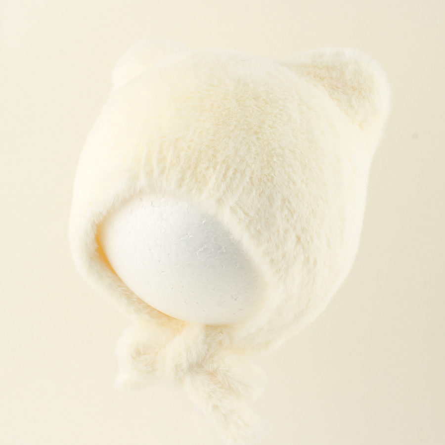 かわいい漫画ベビーニット帽 冬暖かい幼児ふわふわ耳保護無地猫 - Infant Beanie Hat With Ears のレビューと価格