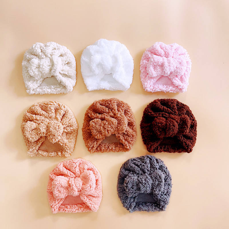 かわいい新生児用ノットターバンボウ生地厚手耳あて付き幼児用イ - Infant Beanie Hat With Ears のレビューと価格